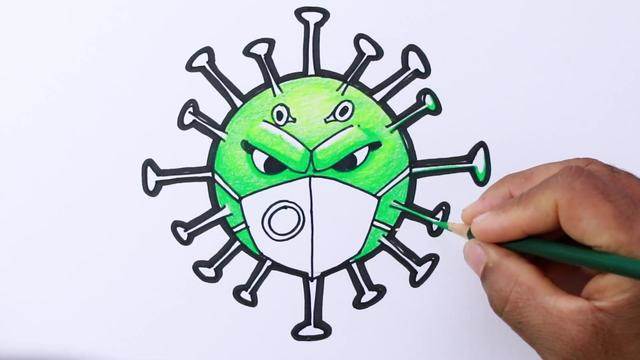 病毒简笔画