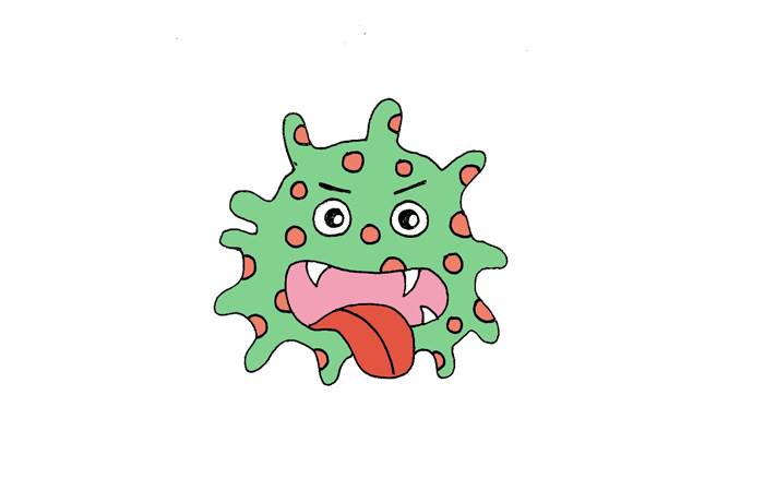 病毒简笔画