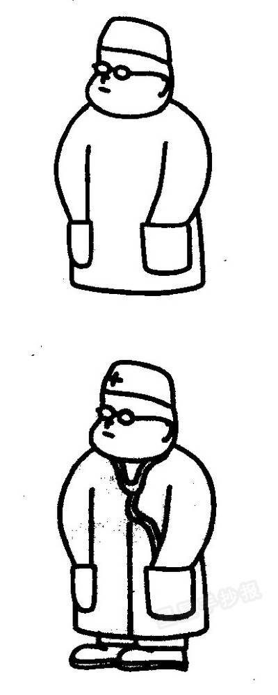 医生画像简笔画