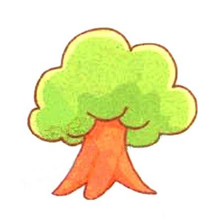 儿童画大树的画法