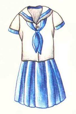 女生校服画法