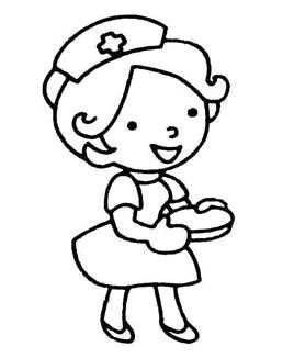 护士简笔画图片