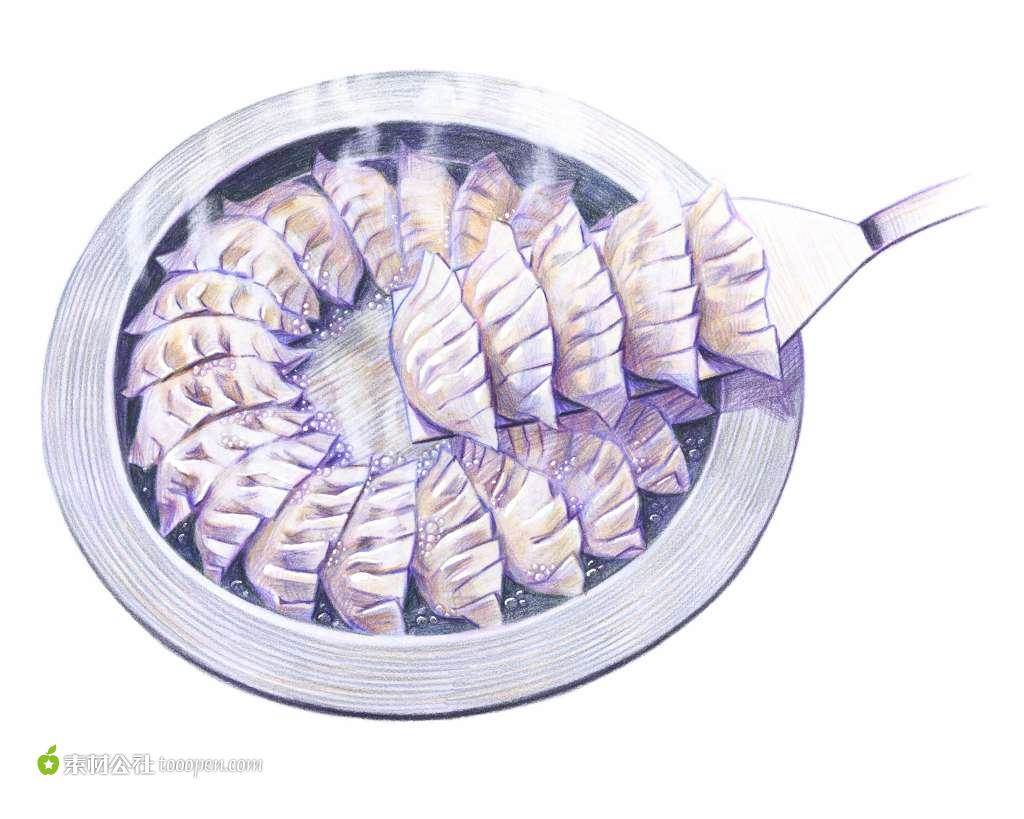 饺子的画法