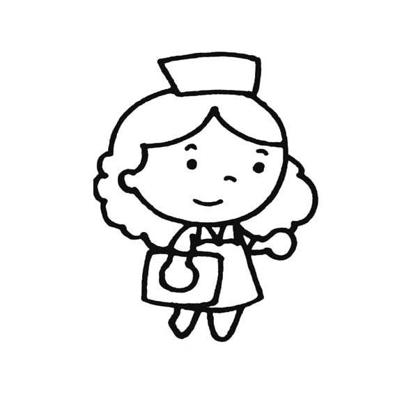 护士简笔画图片