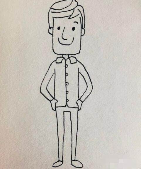 爸爸人物简笔画