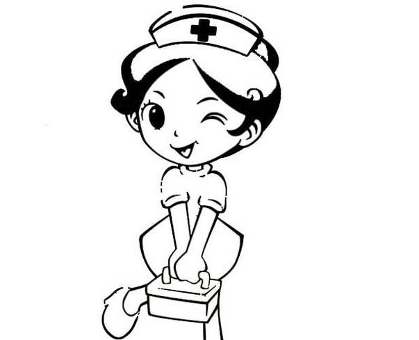 护士简笔画图片