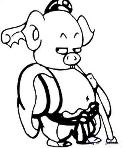 猪八戒的简笔画