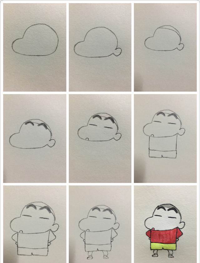蜡笔小新简笔画