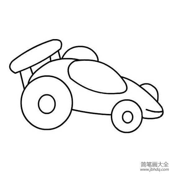 赛车简笔画