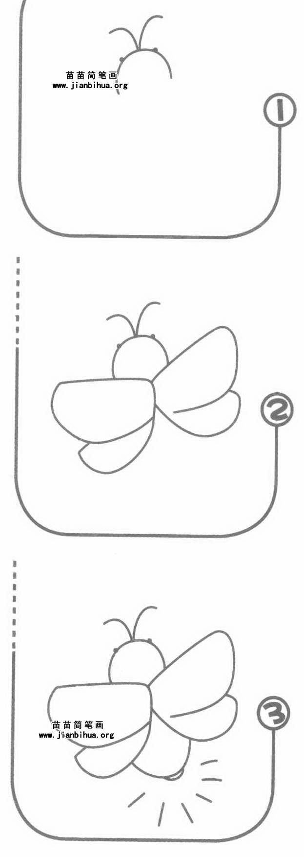 萤火虫简笔画