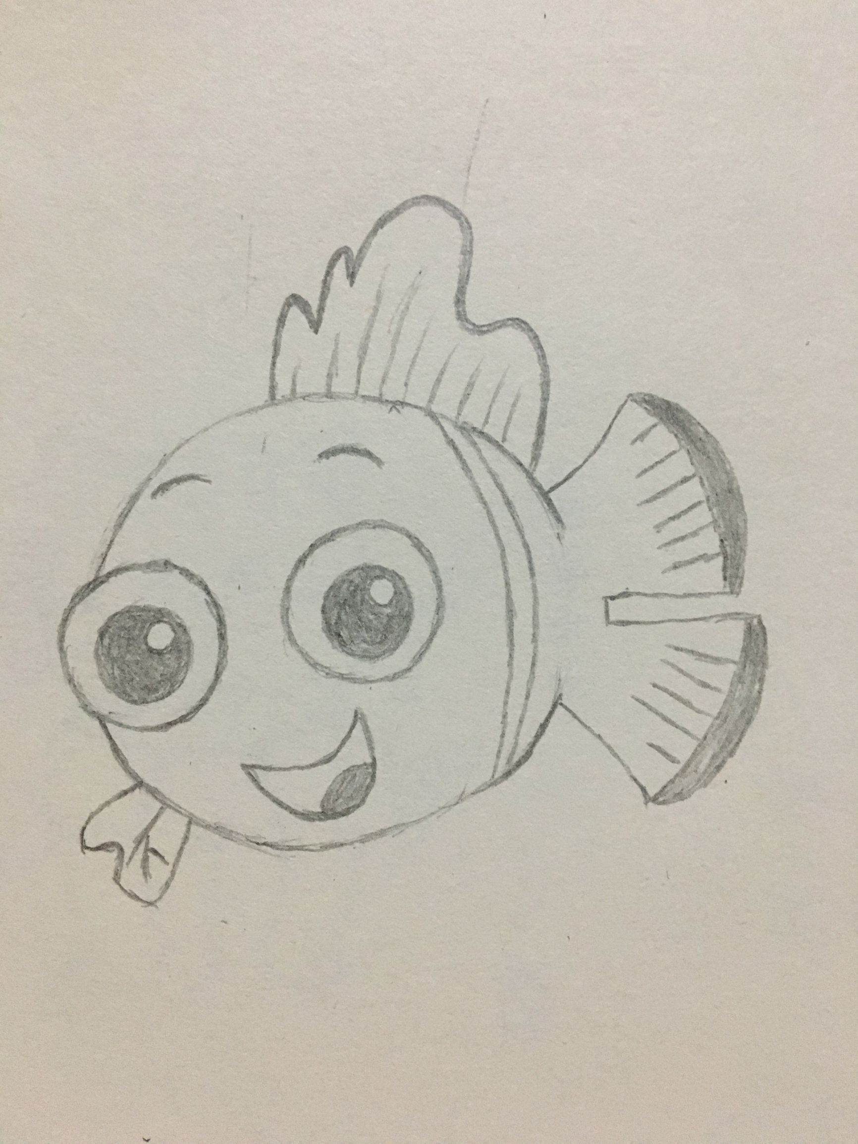 小丑鱼简笔画