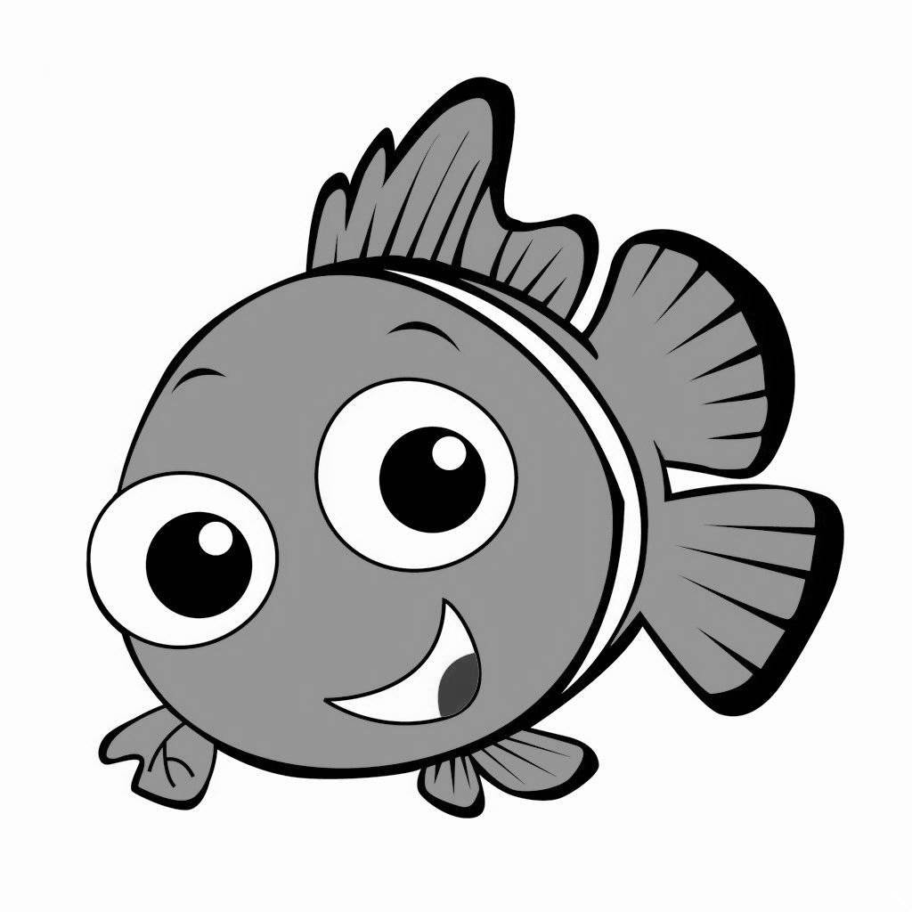 小丑鱼简笔画