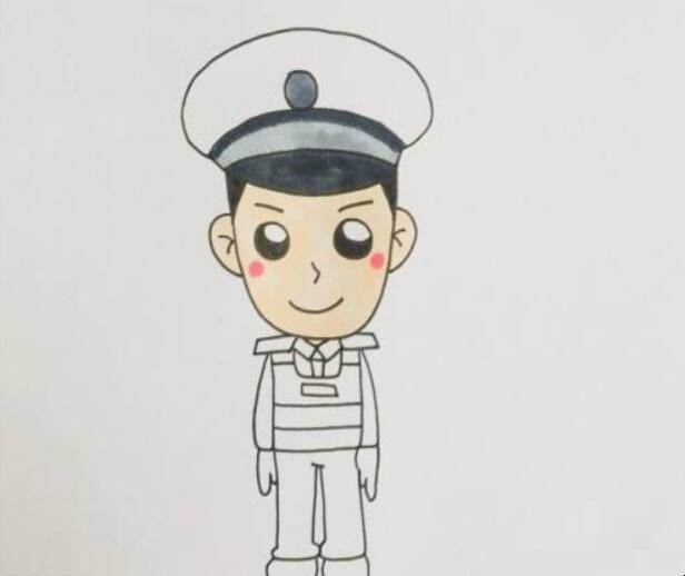 交警简笔画