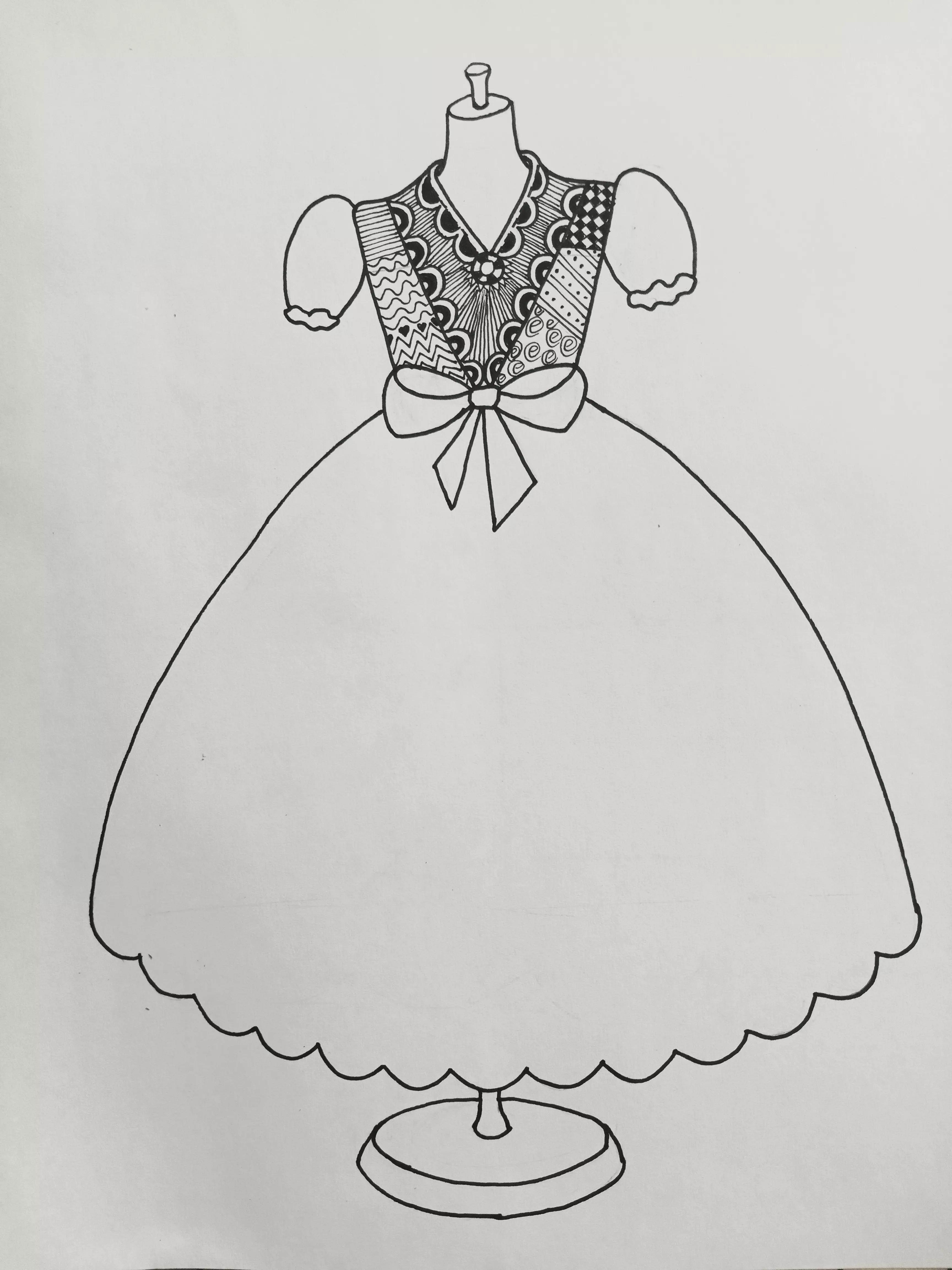 画公主裙