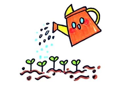 浇水壶简笔画