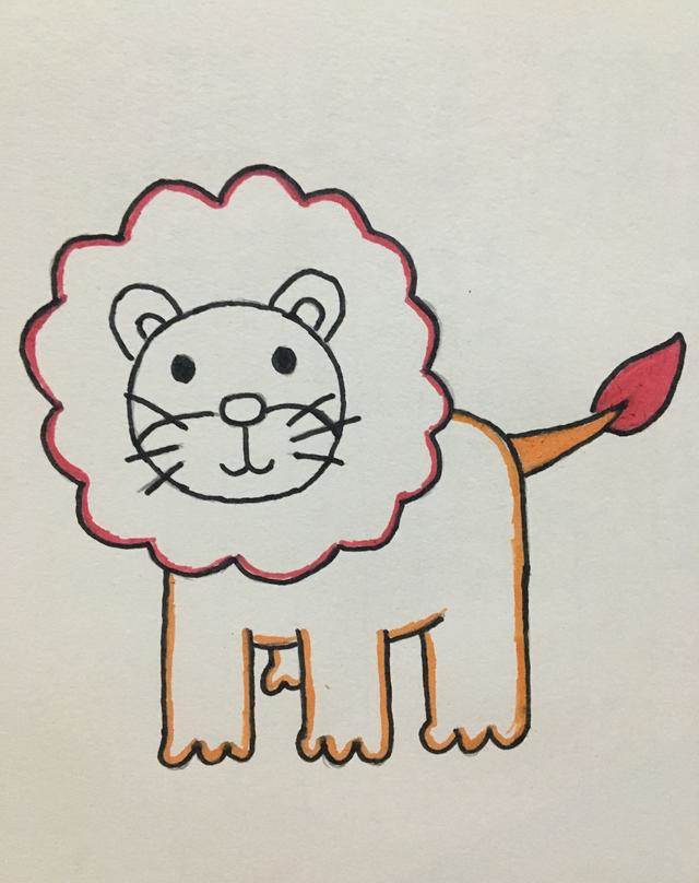 简笔画狮子