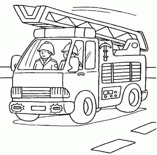 消防车的简笔画