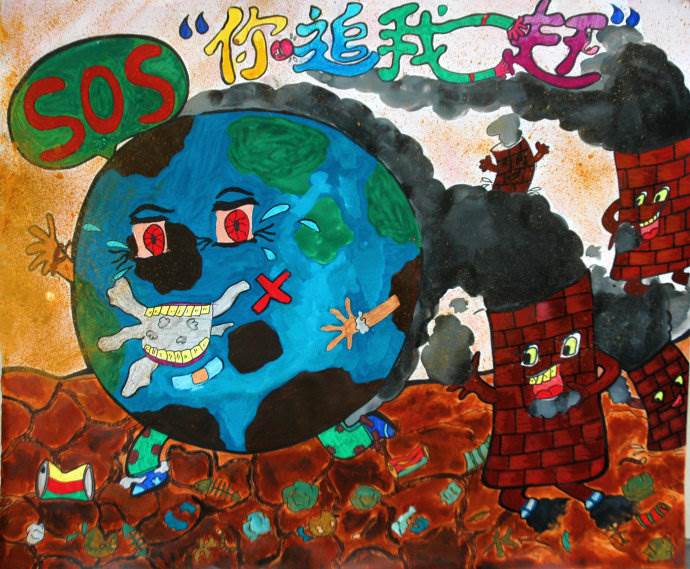 保护地球的画