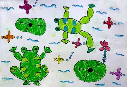 小青蛙绘画