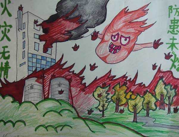 消防儿童画