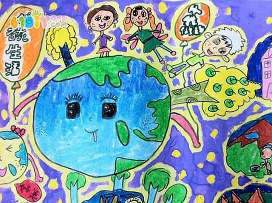 保护地球的画