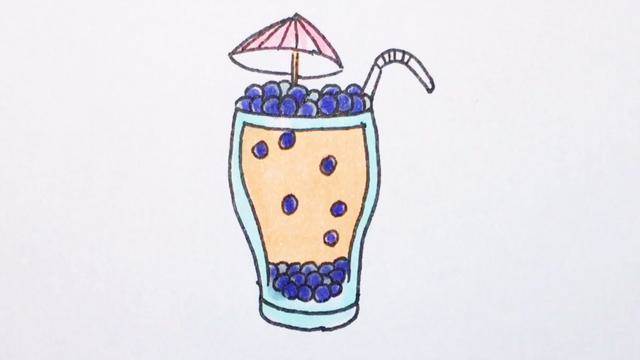奶茶简笔画
