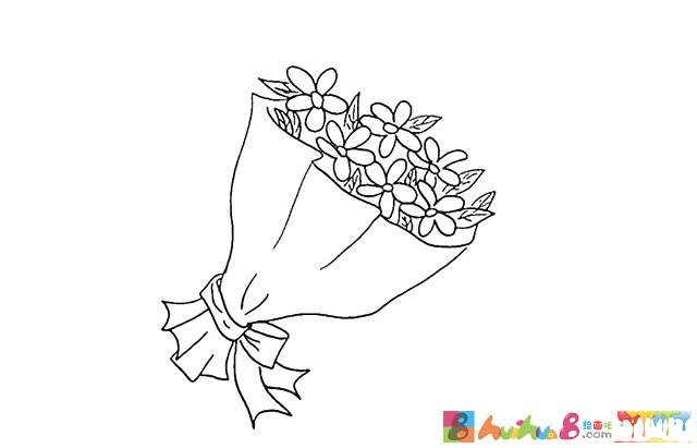 一束鲜花简笔画