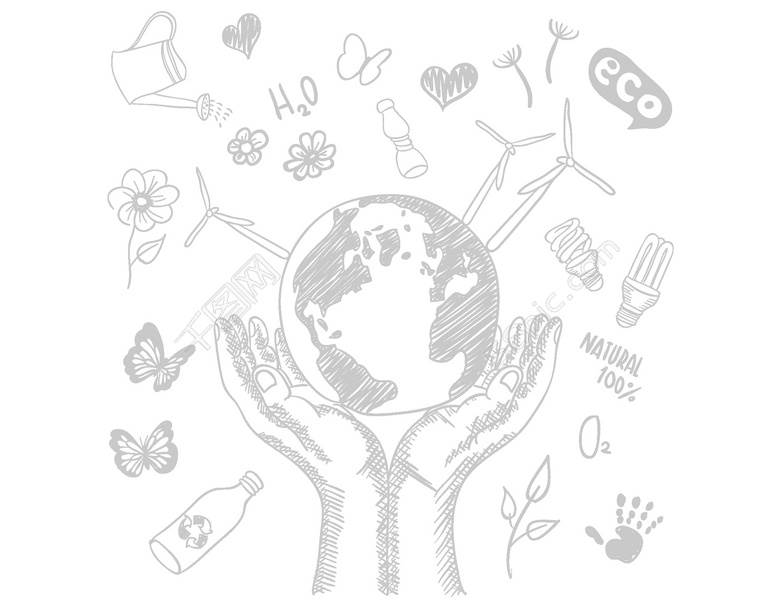 保护地球简笔画