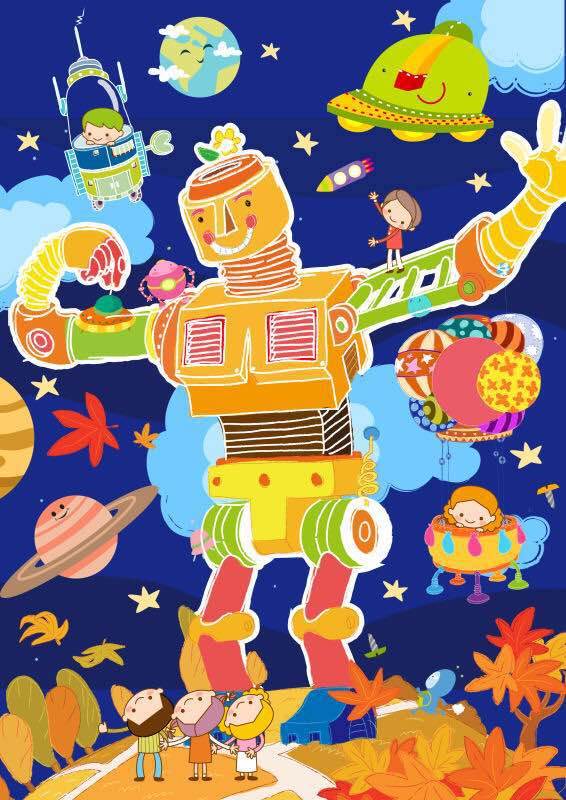 机器人画画图片