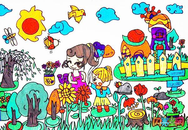 花儿童画