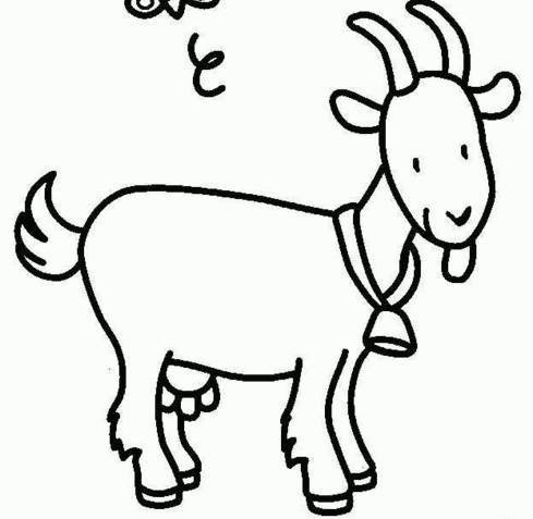 山羊的简笔画