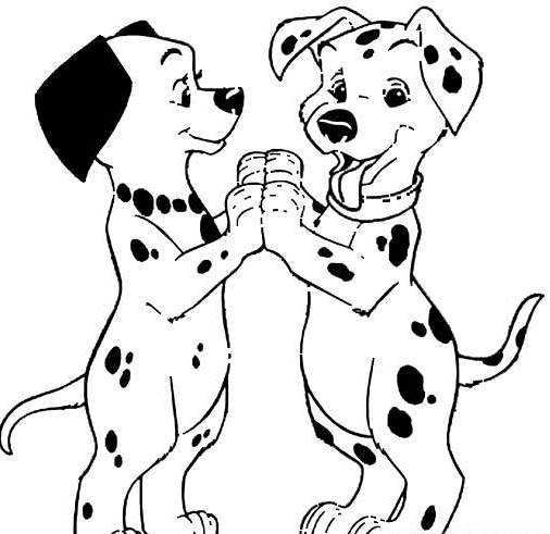 斑点狗简笔画