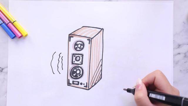 音响简笔画