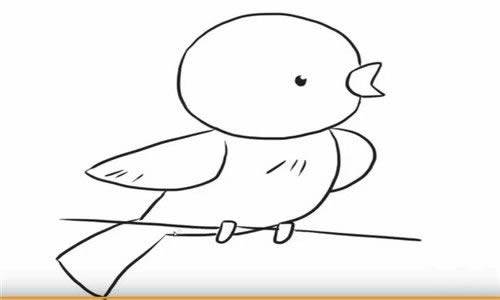 黄鹂鸟简笔画
