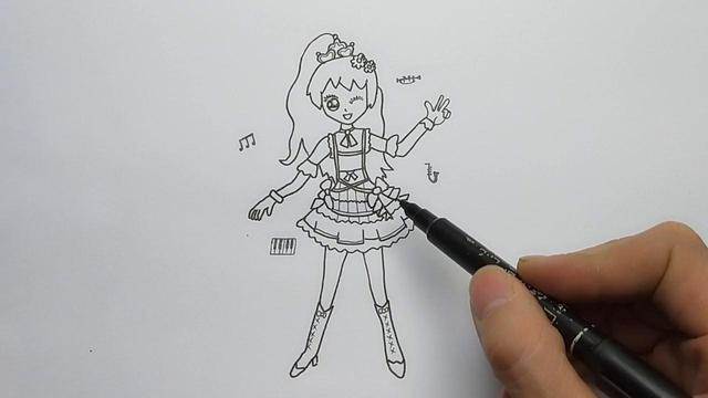 小女孩简易画法