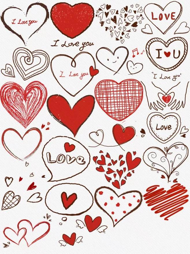 爱心图片简笔画