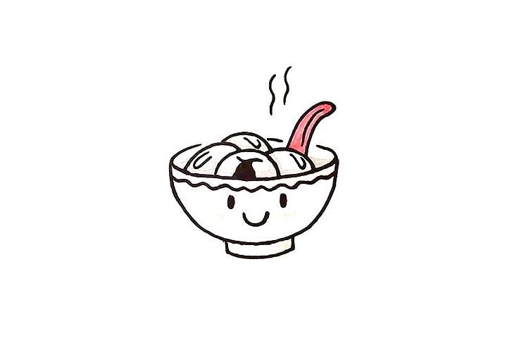 汤圆画法