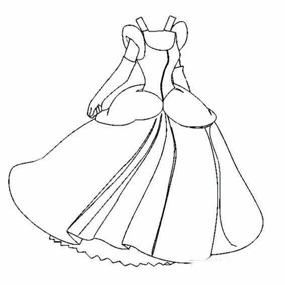 漂亮的裙子简笔画