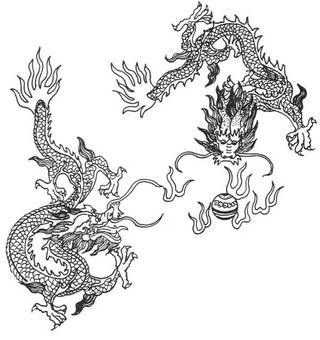 中国龙的简笔画