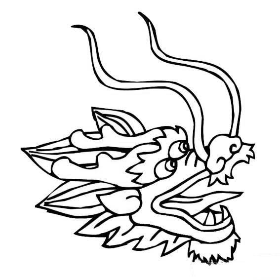 中国龙的简笔画