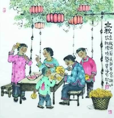 立秋的国画