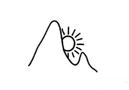日落简笔画