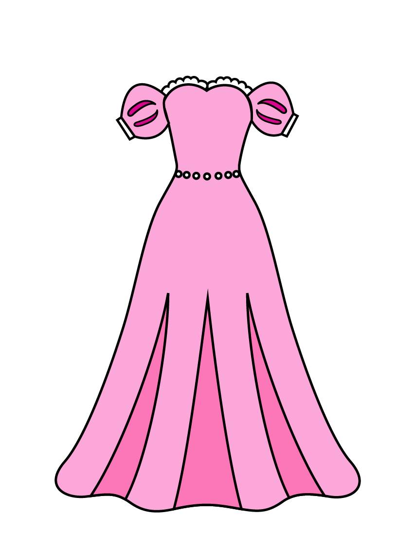 漂亮的裙子简笔画