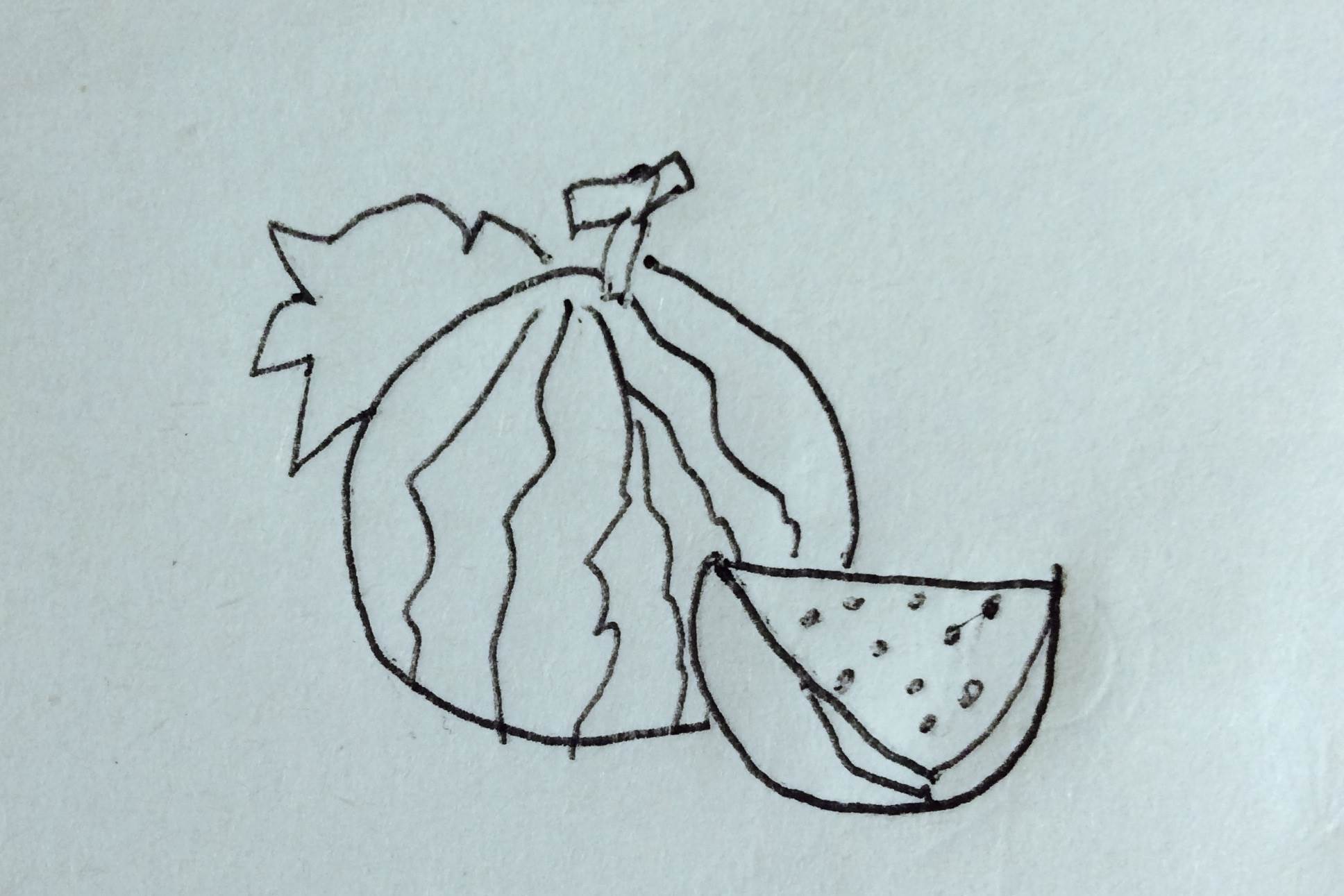 儿童简笔画西瓜