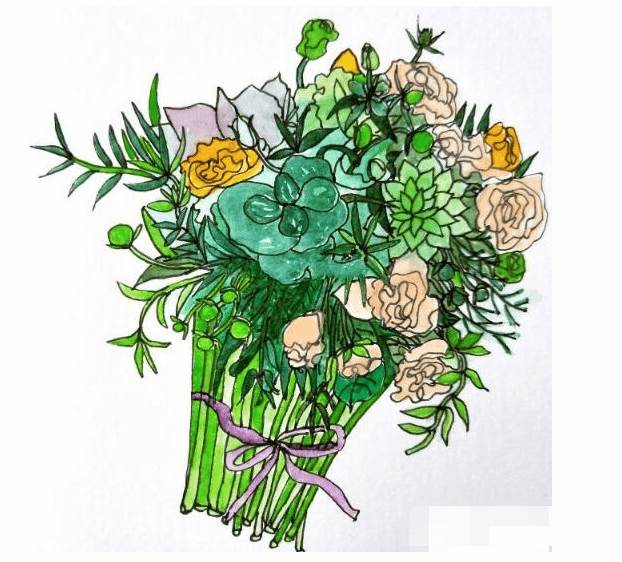 一束花的简笔画