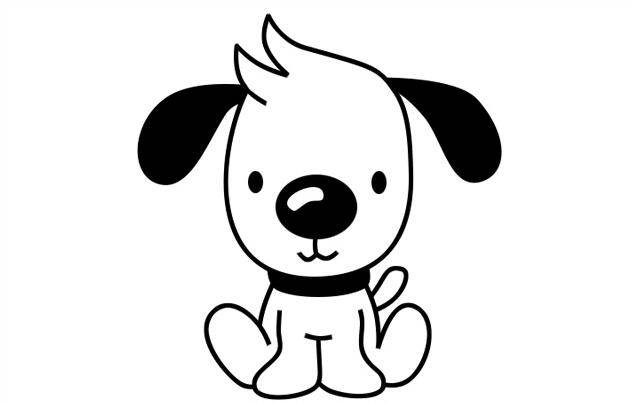 小狗的简笔画