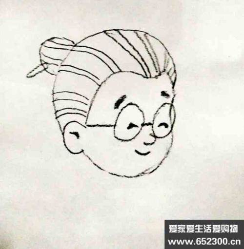 老奶奶的简笔画