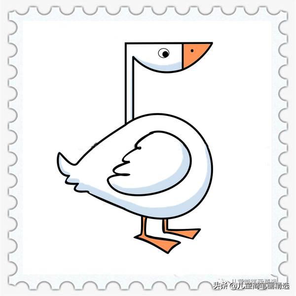 鹅的简笔画