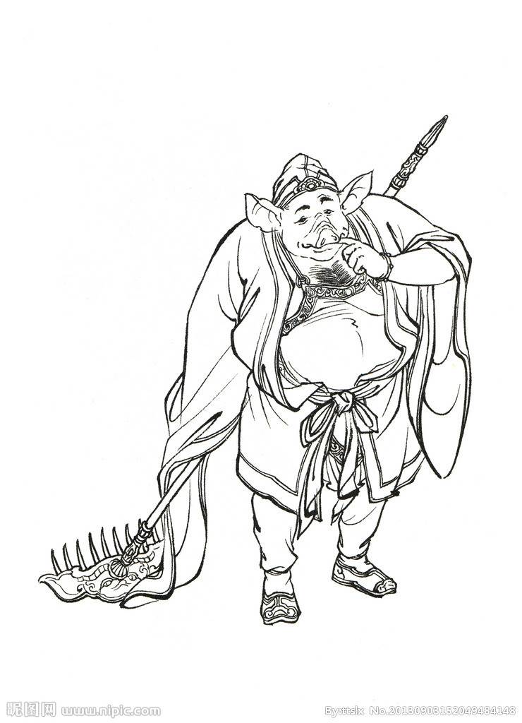 猪八戒画画图片大全