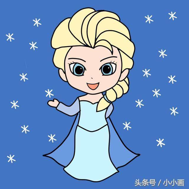 爱莎公主画画图片
